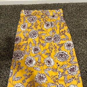 Alex Marie Yellow Midi Pencil Skirt